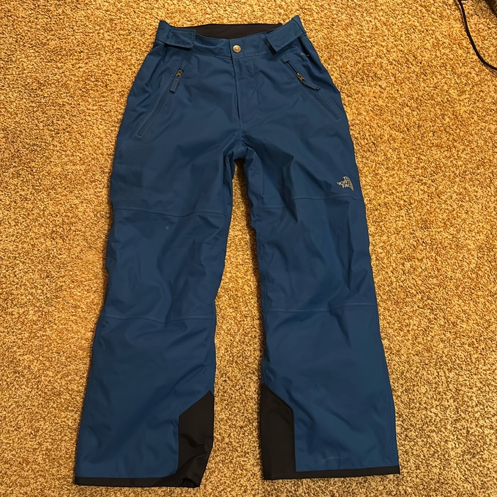 North face boys snow pants (10/12) medium, blue